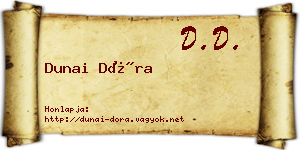 Dunai Dóra névjegykártya