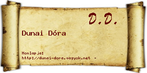 Dunai Dóra névjegykártya