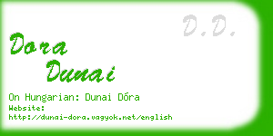 dora dunai business card